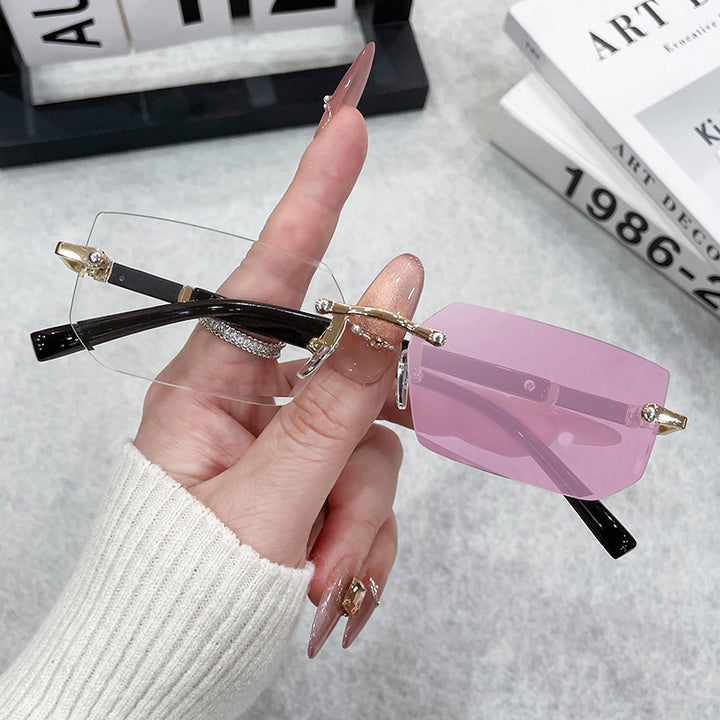 Ladies elegant and fashionable sunglasses with transparent frame Bowlift