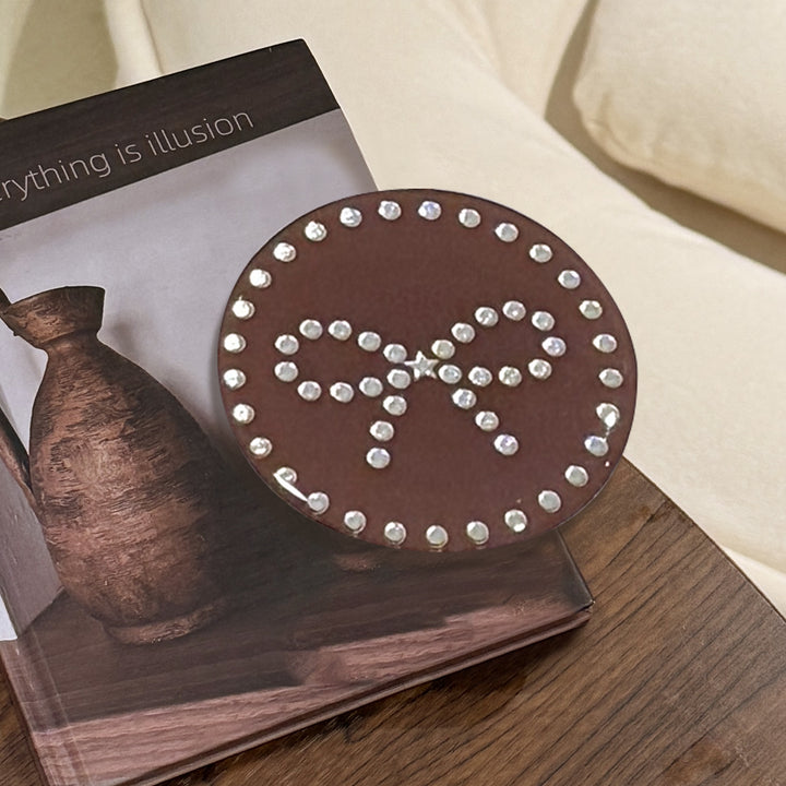 Elegant Decorative Coaster with Rhinestone Bowlift