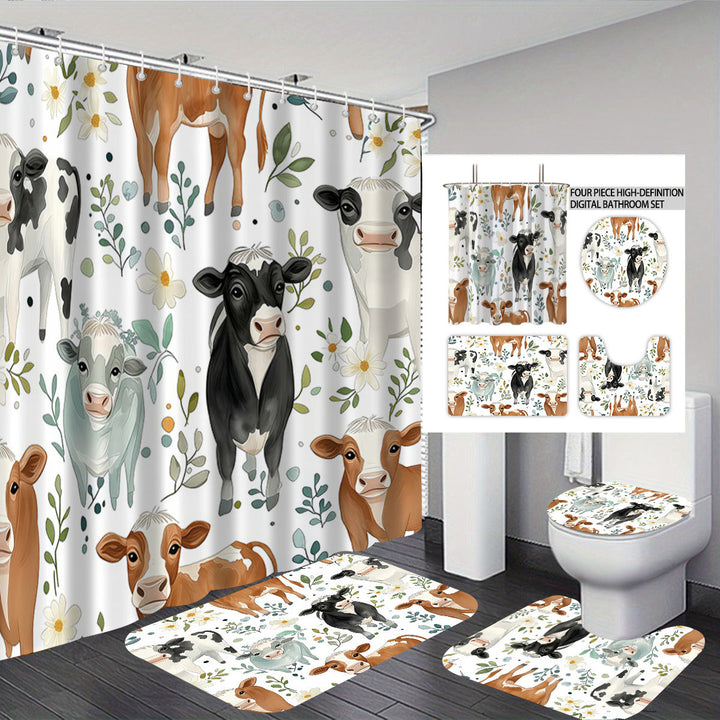 Cartoon Lamb-Themed Bathroom Décor Set Bowlift