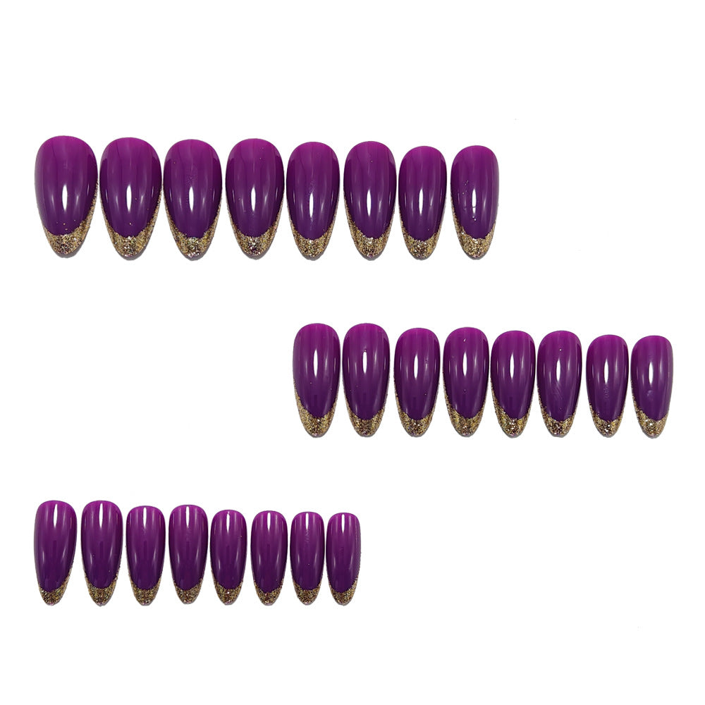 Artificial nails with glitter tip Bowlift
