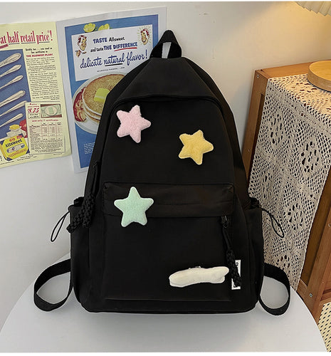 Cute Playful Star-Embellished Backpack