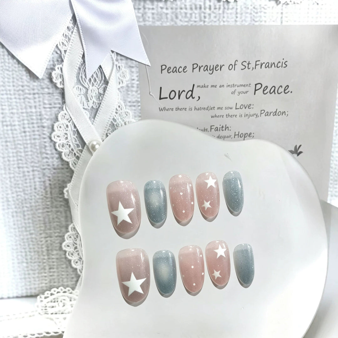 Celestial Star Nail Art Design Bowlift