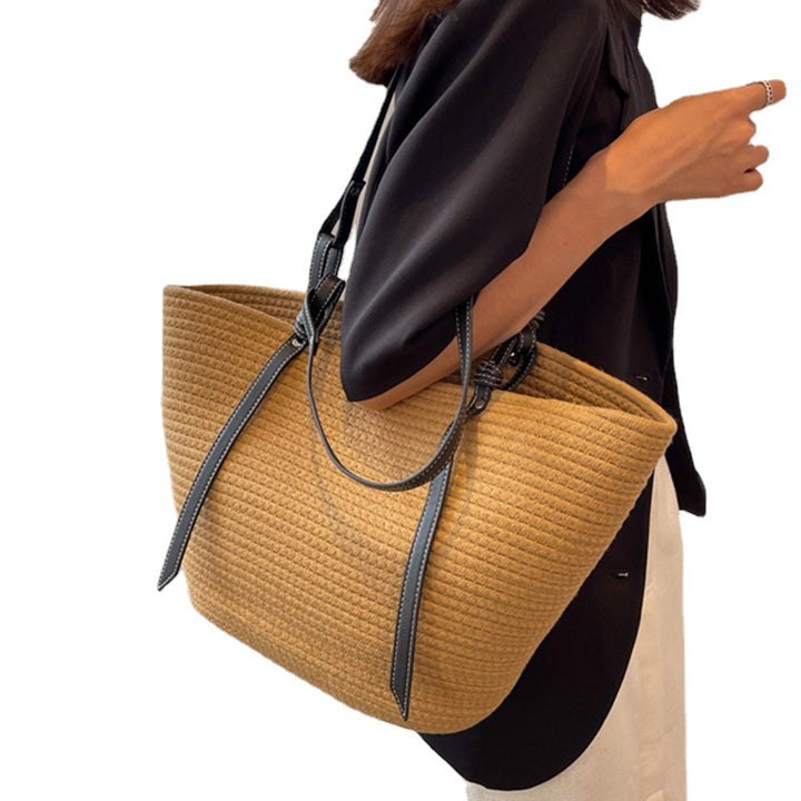 Elegant Shopper Bag with Texture Bowlift