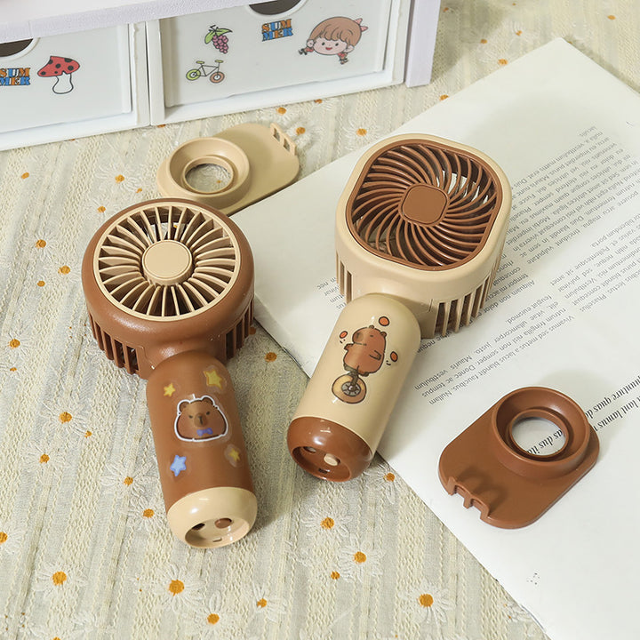 Ladies Portable Hand Fan with USB Charging Function and Flexible Tilt Mechanism Bowlift