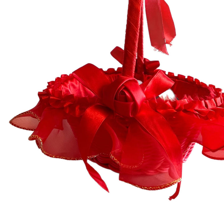 Ladies Festive Storage Basket with Tulle Decoration Bowlift