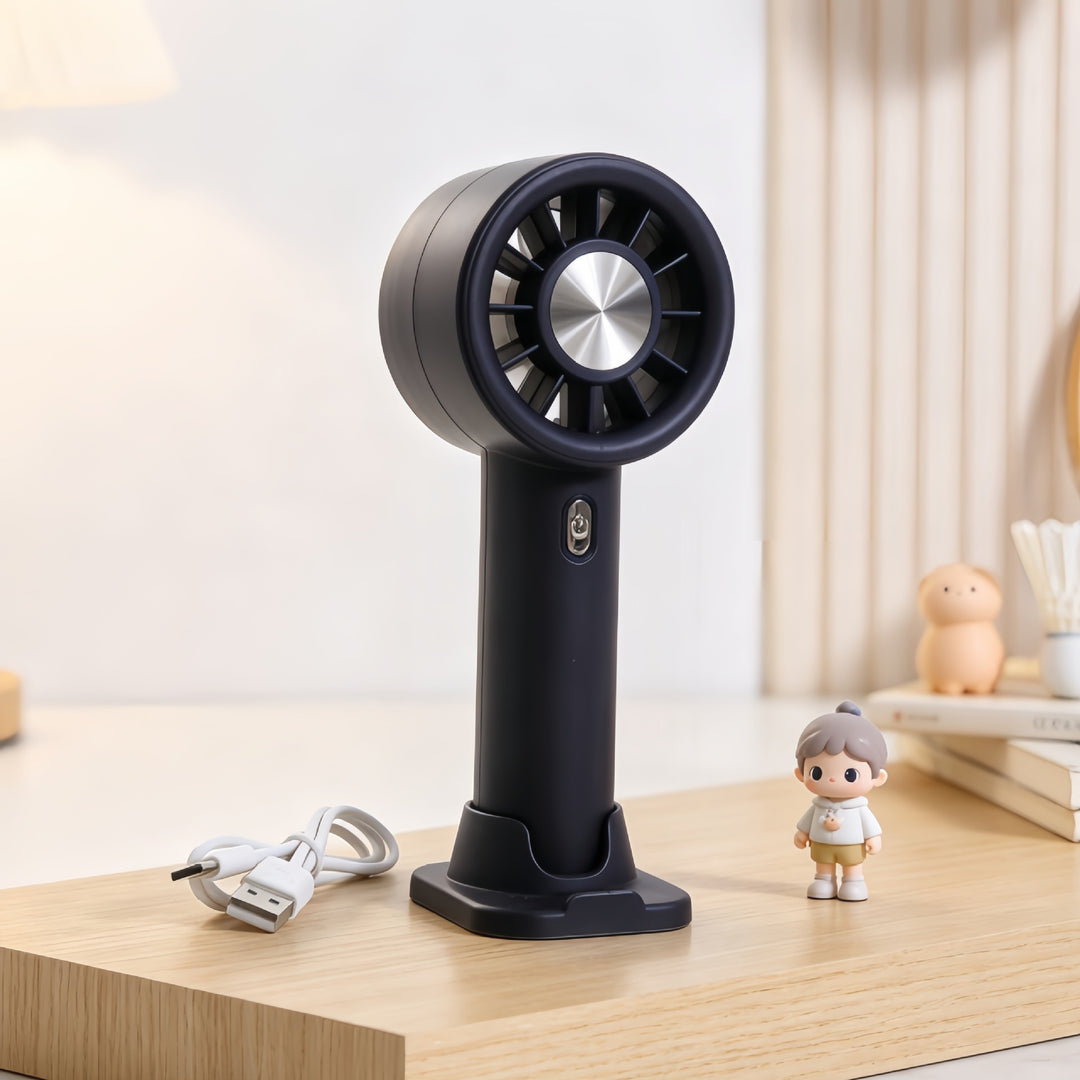 Portable handheld fan with ergonomic design and multiple speed modes Bowlift
