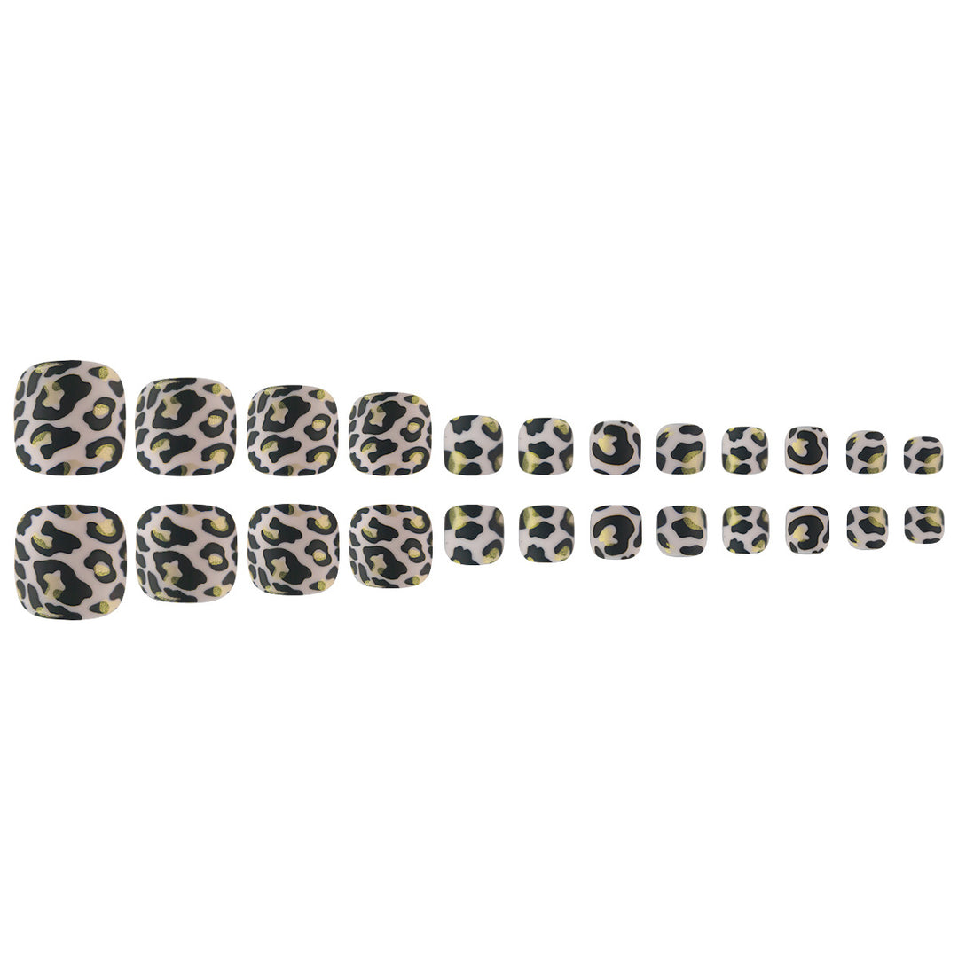 Artistic Leopard Print Toe Nail Art Bowlift