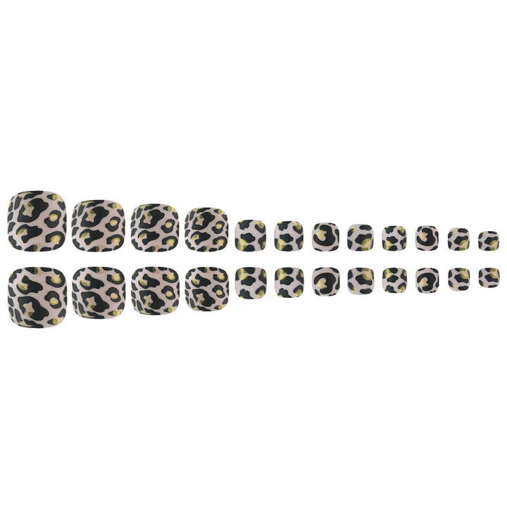 Artistic Leopard Print Toe Nail Art Bowlift