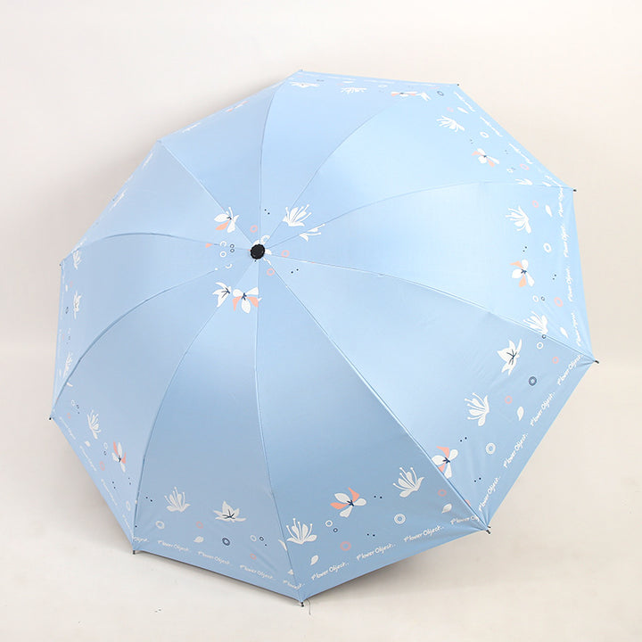 Women elegant umbrella with floral print design Bowlift