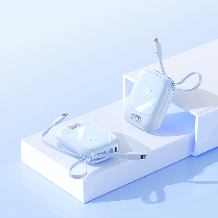 Portable power bank with intelligent charging display and innovative fast charging Bowlift