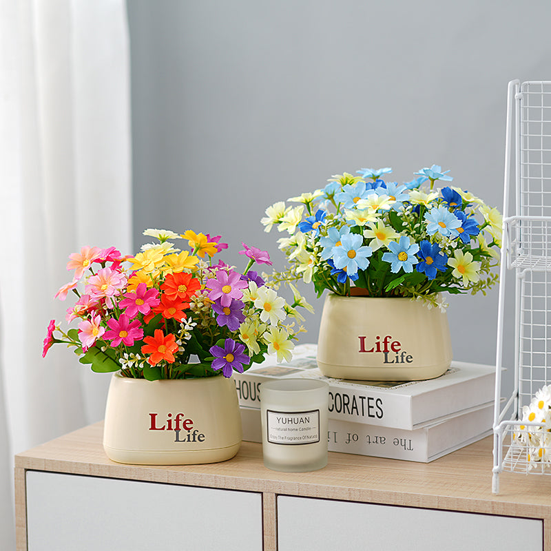 Decorative Potted Faux Floral Arrangement