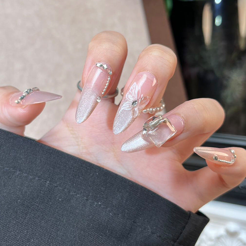 Glamorous Rhinestone Nail Art Bowlift