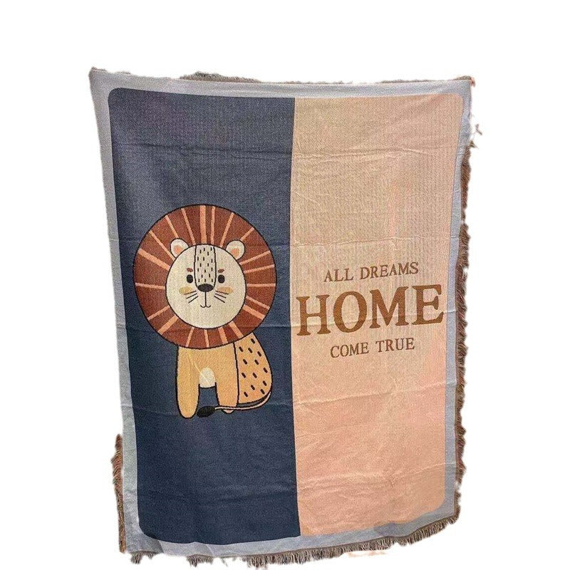 Decorative Cat-Themed Throw Blanket