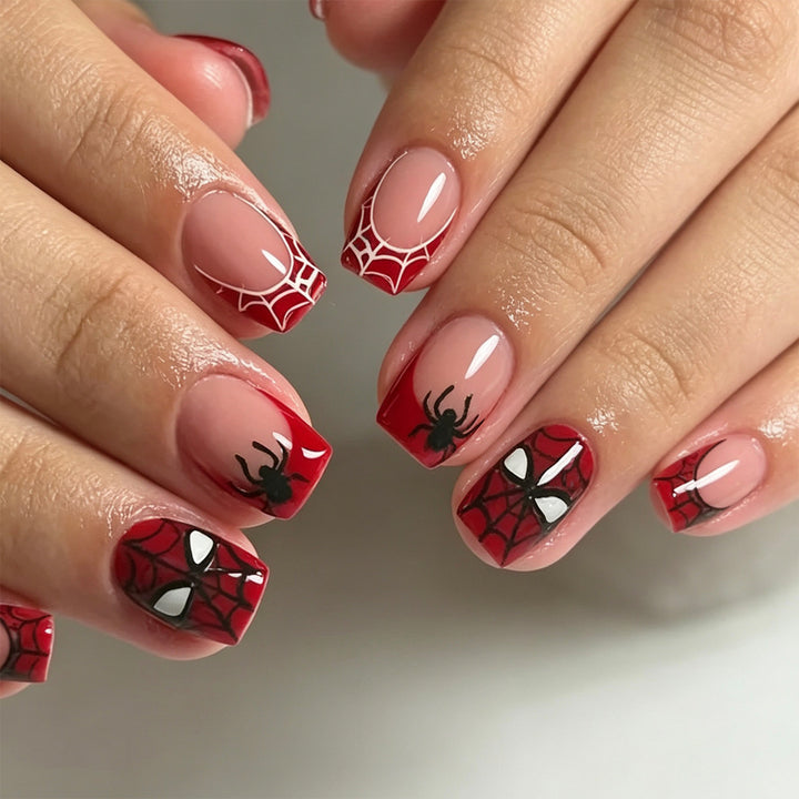 Spider Web Halloween Nail Art Extensions Bowlift