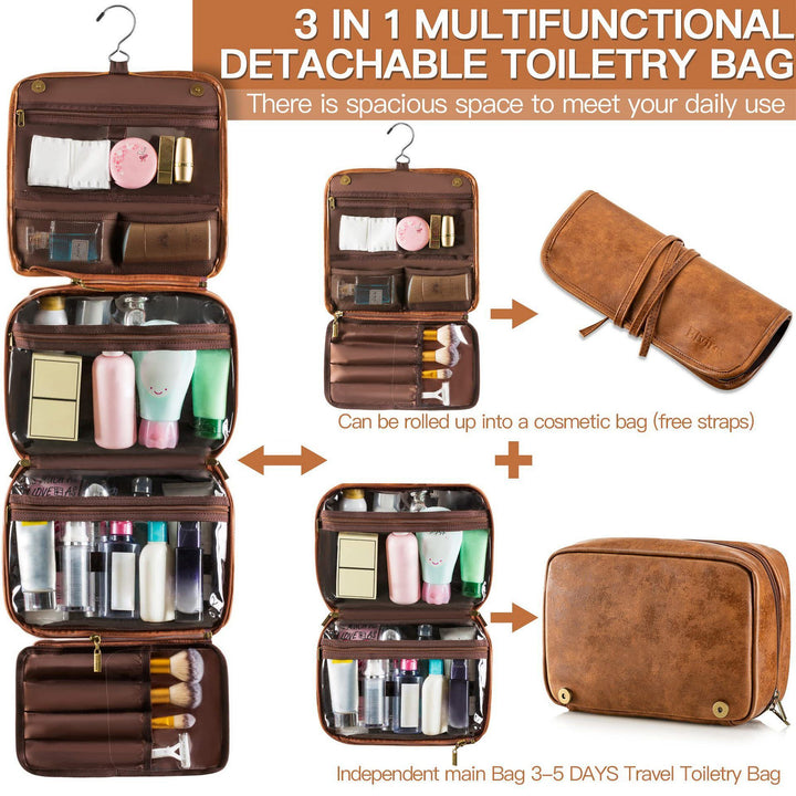 Practical toiletry bag organizer with hooks and pockets Bowlift