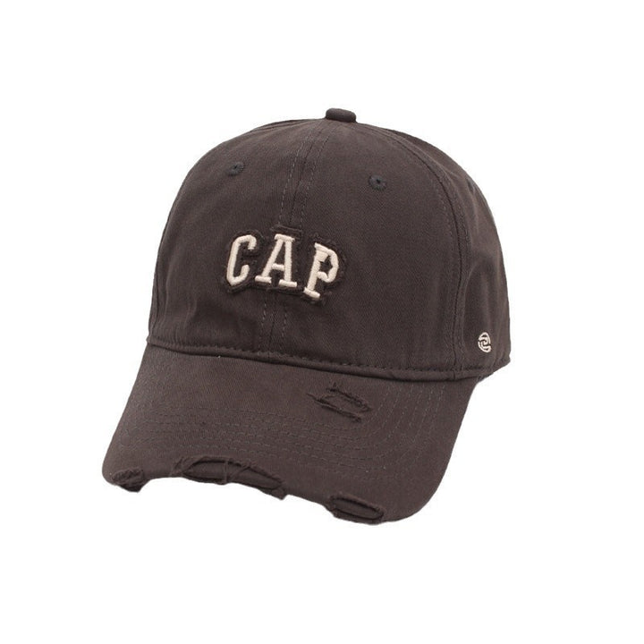 Women's Distressed Cotton Baseball Cap Bowlift