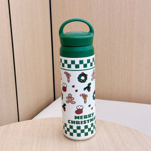 Women's thermos bottle with cute Christmas design Bowlift
