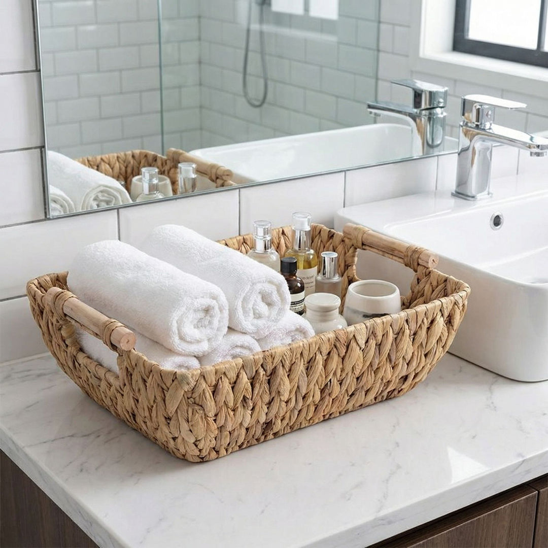 Decorative storage basket made of natural materials Bowlift