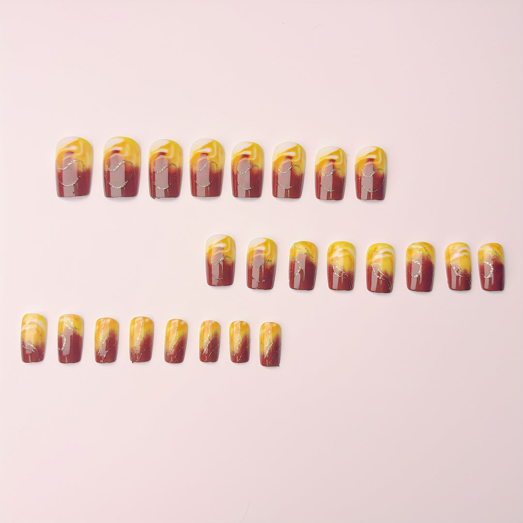 Marble Design Nail Art Bowlift