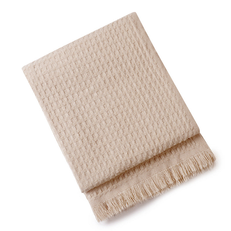 Elegant Textured Knit Throw Blanket