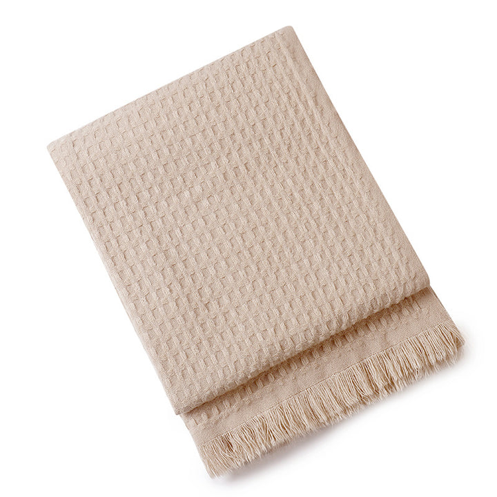 Elegant Textured Knit Throw Blanket