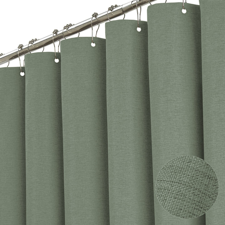 Textured Fabric Shower Curtain Bowlift