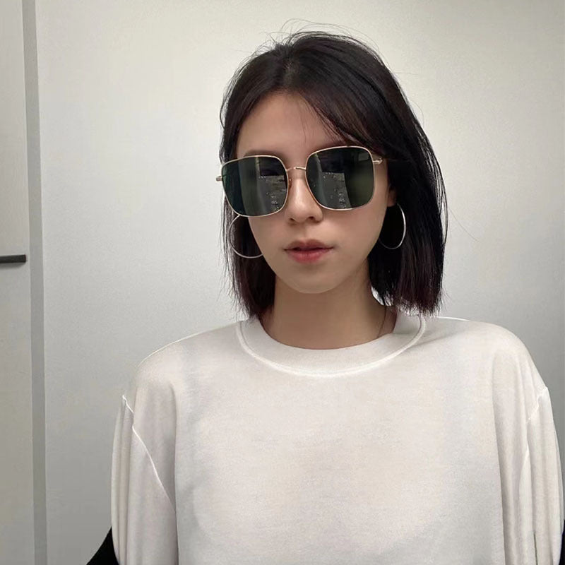 Women's sunglasses with modern square stainless steel frame and polarized lenses Bowlift