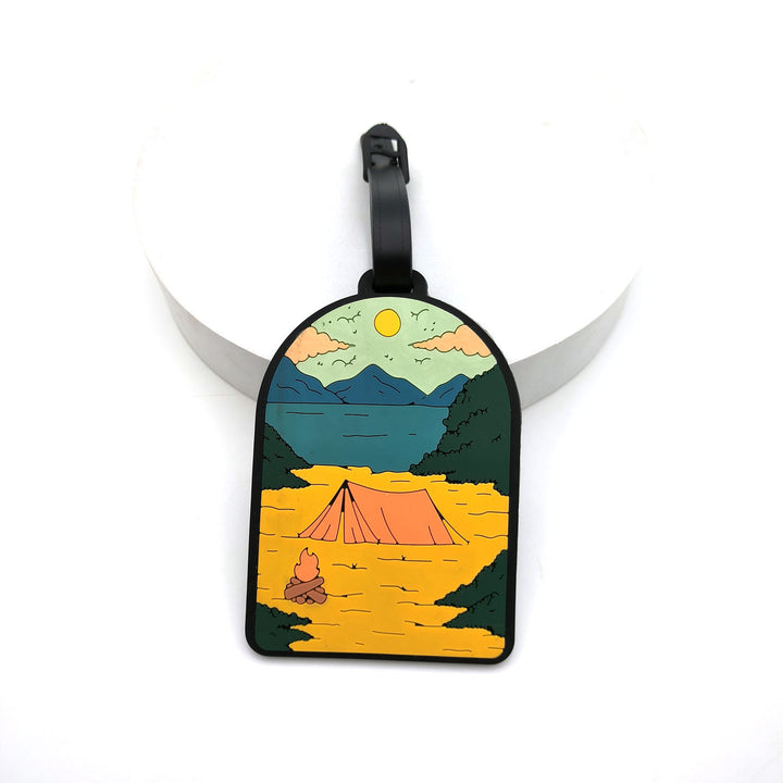 illustrated scenic silicone luggage tag Bowlift