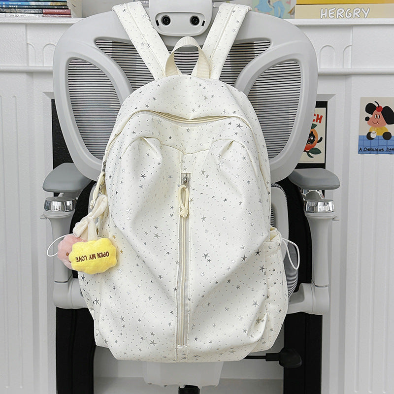 Star-Patterned Lightweight Backpack Bowlift
