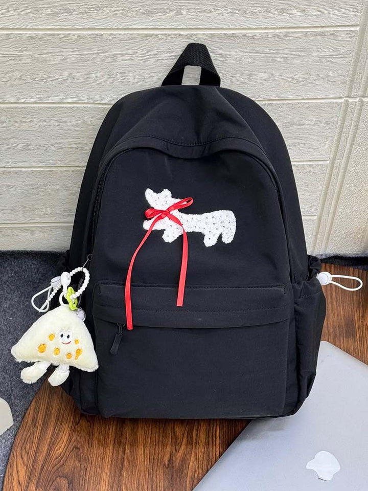 Backpack with Unique Dog Design and Practical Compartments Bowlift