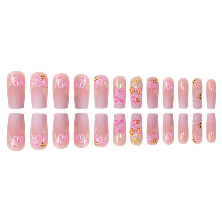 Floral Art Acrylic Nail Enhancements Bowlift