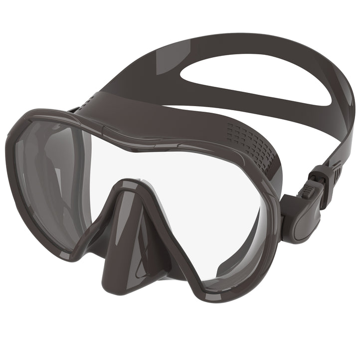 Diving mask with wide field of vision and comfortable silicone edge Bowlift