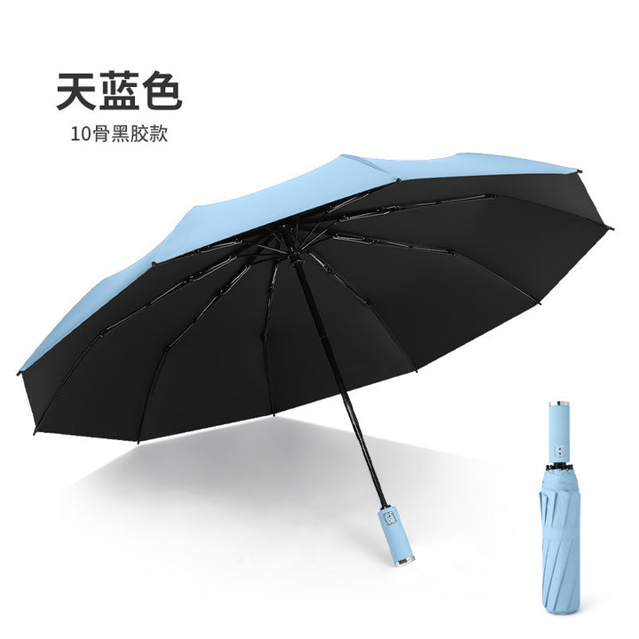 Women's Automatic Umbrella with Sturdy Plastic Handle and Robust Frame Bowlift