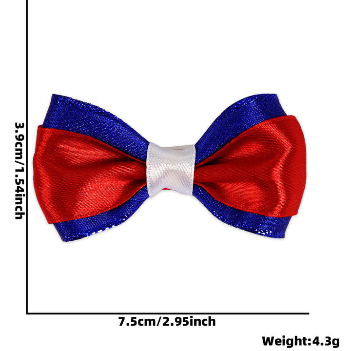 Women's Independence Day mini grosgrain ribbon hair bow with alligator clip Bowlift