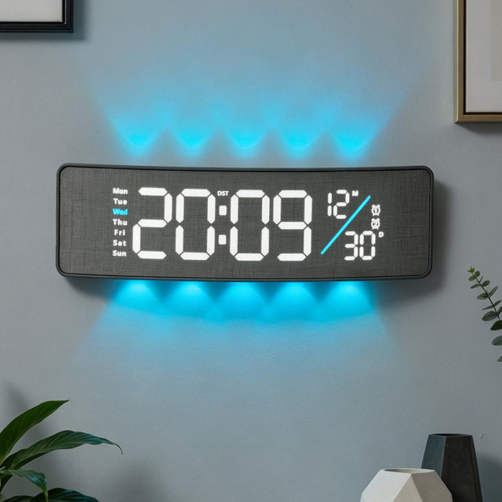 Digital multifunction alarm clock with soft textile cover Bowlift