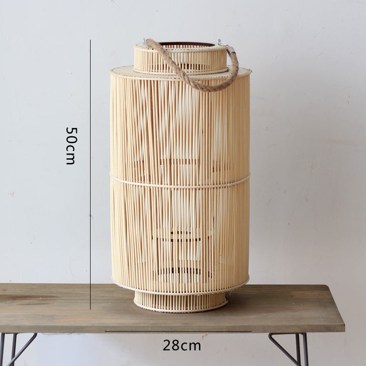Decorative lantern made of woven material Bowlift