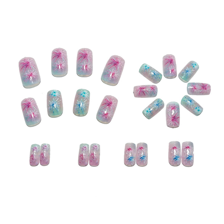 Artificial nails with sparkling star design Bowlift