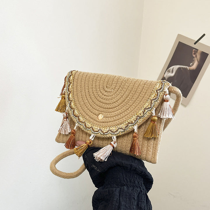 Bohemian Woven Clutch Bag Bowlift