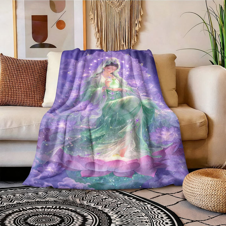 Artistic Goddess-Themed Plush Blanket