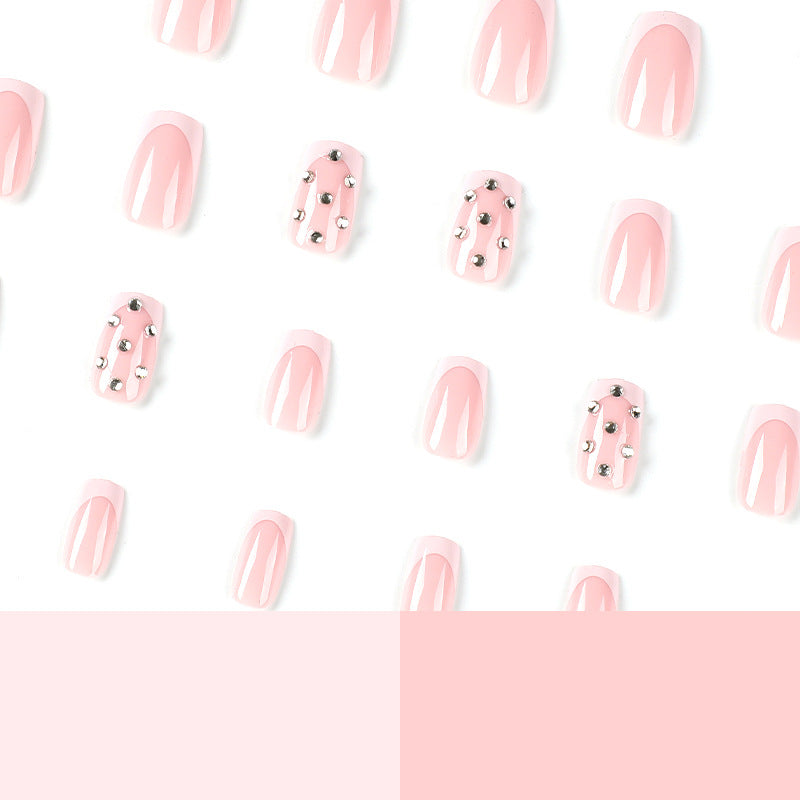 Artful Nail Extensions with Glamorous Rhinestone Decorations Bowlift