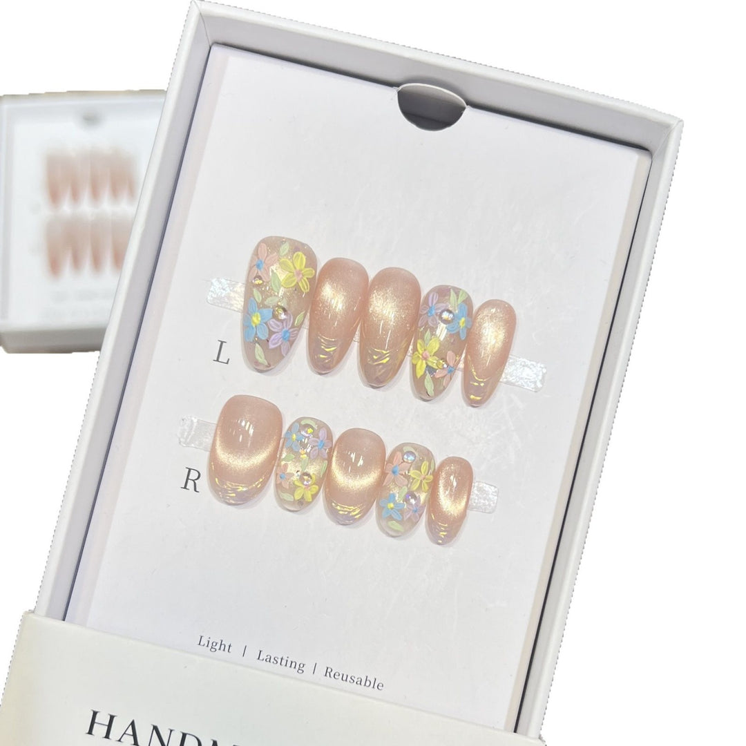 Floral Art Press-On Nail Set Bowlift
