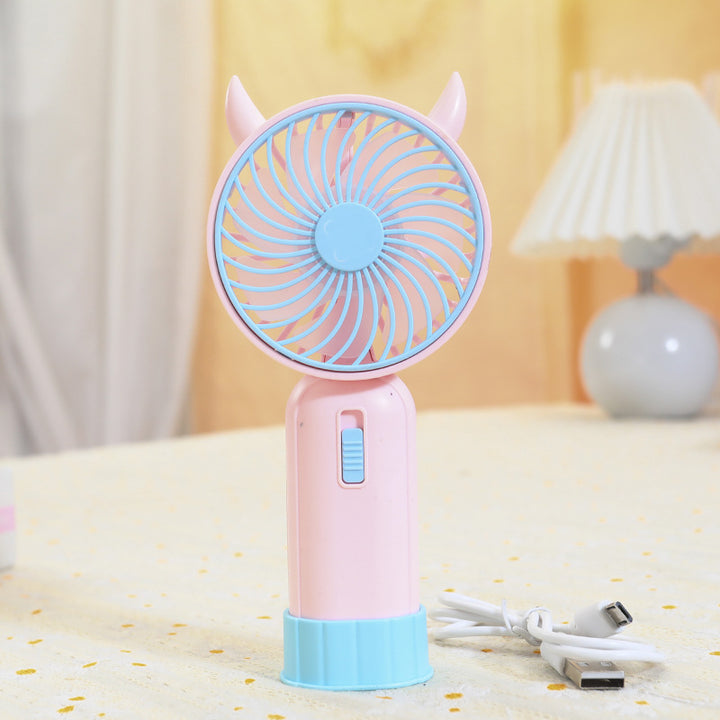 Women's Portable Handheld Fan with Cute Animal Design Bowlift