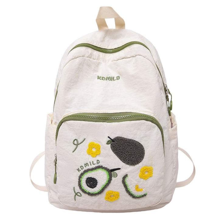 Casual Embroidered School Backpack Bowlift