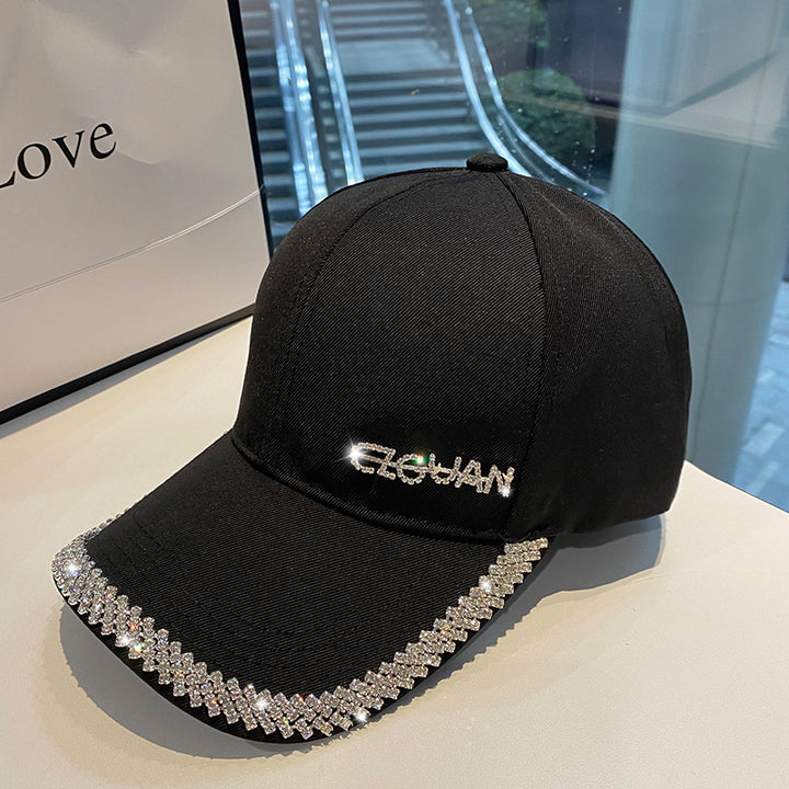Women's Sparkling Rhinestone-Trimmed Baseball Cap Bowlift