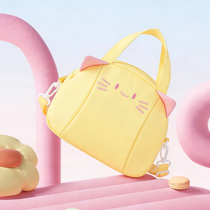 Funny Cat Motif Shoulder Bag Bowlift