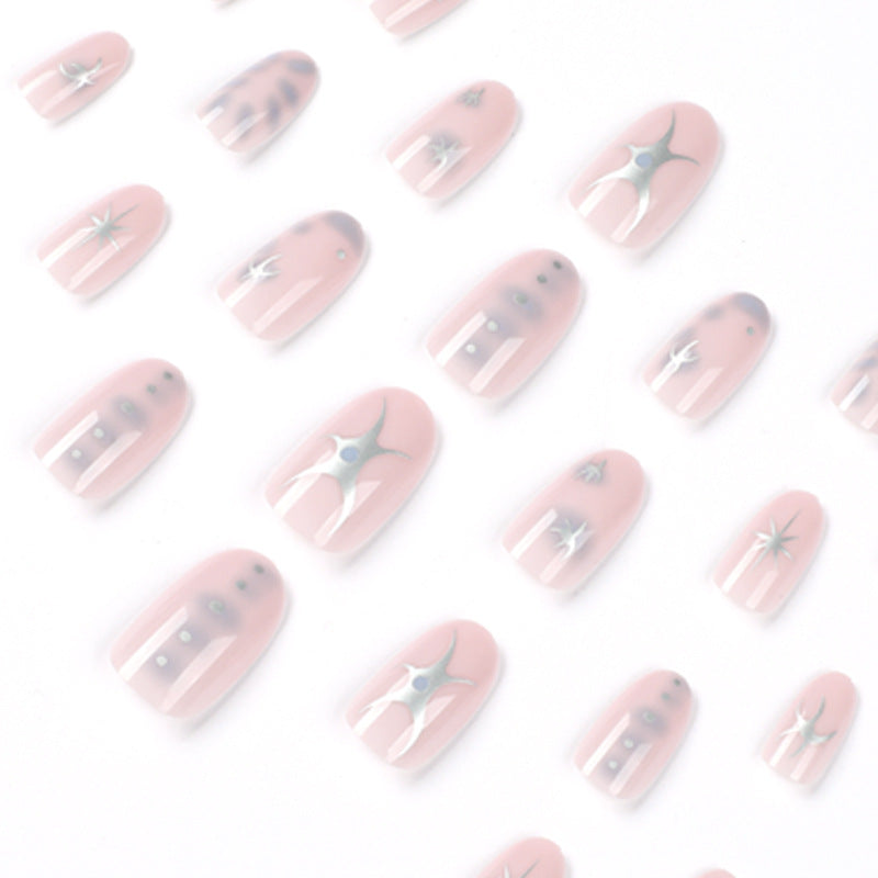 Elegant nail art with glamorous metal embellishments Bowlift