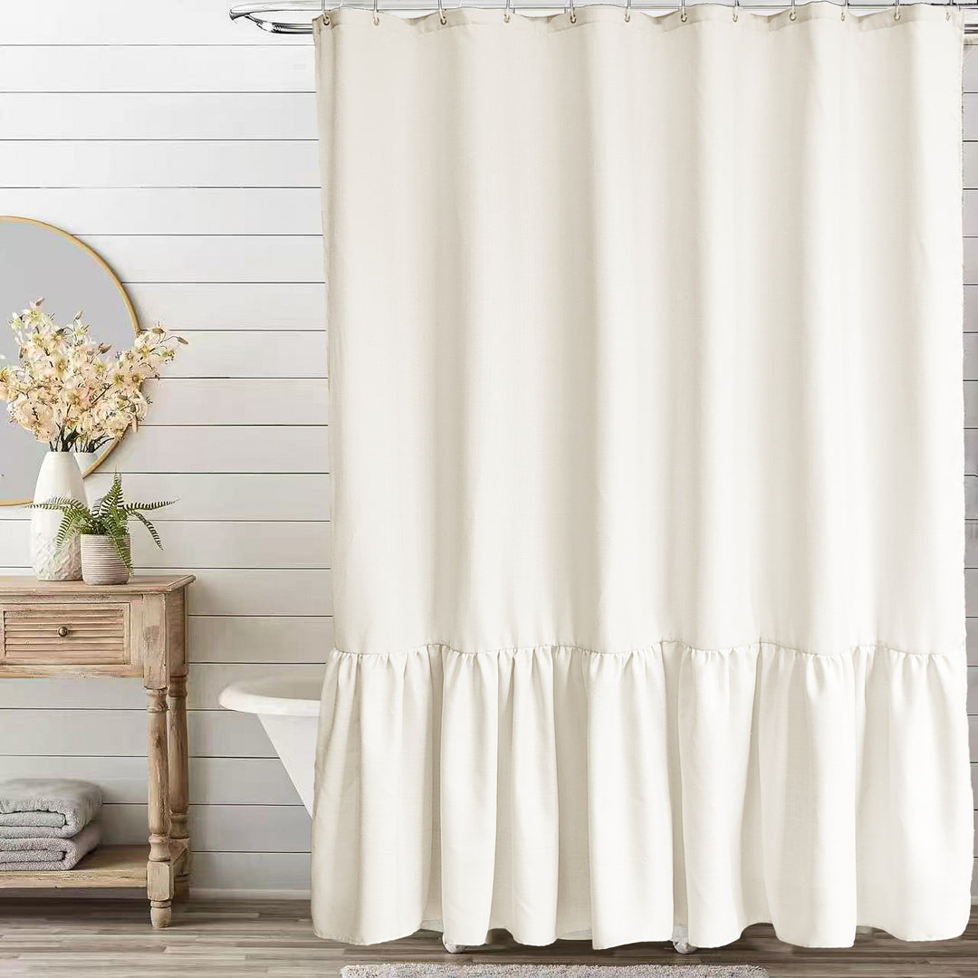 Decorative Fabric Shower Curtain Bowlift