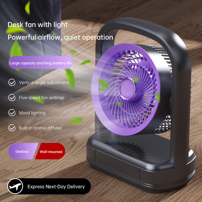 Unisex Portable Rechargeable Desk Fan Bowlift