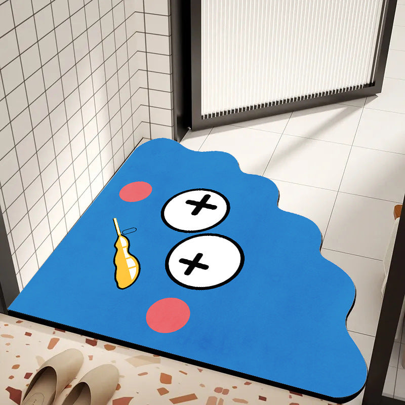Playful Cartoon-Themed Bath Mat