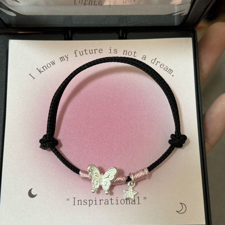 Butterfly Charm Knotted Bracelet Bowlift